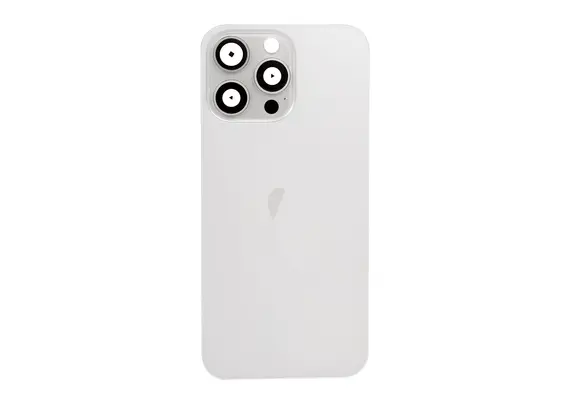 Brown Rear Cover Glass with Camera Lens Glass and Magsafe Magnet for iPhone 15 Pro Max-White Titanium Brown Rear Cover Glass with Camera Lens Glass and Magsafe Magnet for iPhone 15 Pro Max-White Titanium